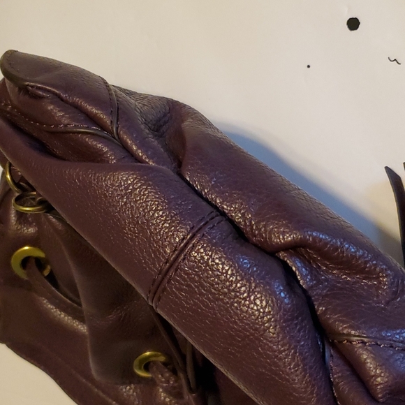 Plum Leather Oryany Shoulder Satchel - Picture 7 of 8